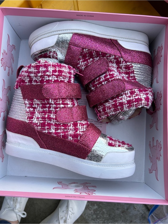 Jeffrey Campbell Shoes - JEFFREY CAMPBELL - NIB Pink Glitter Tweed Combo Hi-Top